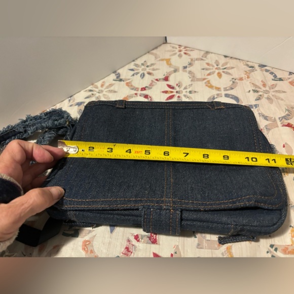 Blue Jean Denim Bible Bag From White Dove Designs Size L - Picture 6 of 8